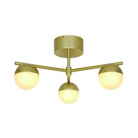 Nordlux Contina - Deckenleuchte 3L - 48,5 x 25,3 cm - gebürstetes messing