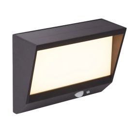 Searchlight Clair - Außenwandleuchte mit Solarsensor - 16 x 6 x 11 cm - 2W LED inkl. - IP54 - anthrazit