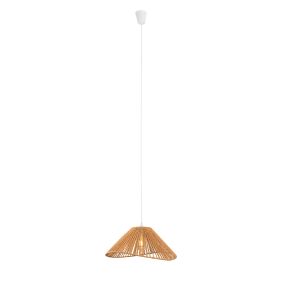 Maxlight Amalfi I - Pendelleuchte - Ø 45 x 165 cm - hellbraun und weiß