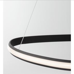 Nova Luce Aries - Pendelleuchte - Ø 74 x 120 cm - 32W dimmbare LED inkl. - Sand schwarz