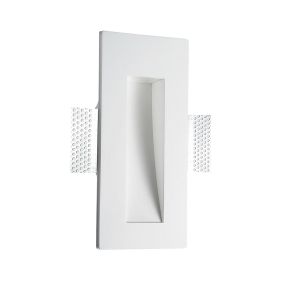 Nova Luce Cirocco - Wandeinbauleuchte - 24 x 11 cm - weißer Gips