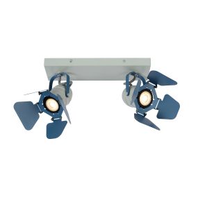 Lucide Picto - Aufbaustrahler 2L - 30 x 12,5 x 16 cm - blau und grau