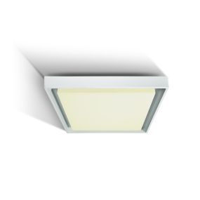 ONE Light Outdoor Project - Außen-Deckenleuchte - 34 x 34 x 5 cm - 30W LED inkl. - IP54 - weiß