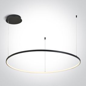 ONE Light Dekorativ - Pendelleuchte - Ø 100 x 150 cm - 48W dimmbare LED inkl - schwarz