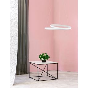 Nova Luce Malvi - Hängeleuchte - Ø 55 x 120 cm - 32W LED inkl. - sandweiß