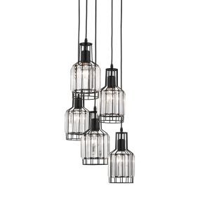 Nova Luce Carter - Pendelleuchte - Ø 50 x 120 cm - schwarz