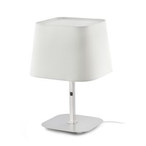 Faro Sweet - Tischleuchte - 30 x 30 x 40 cm - Nickel und Weiß