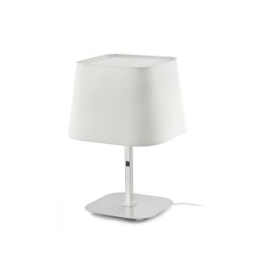 Faro Sweet - Tischleuchte - 30 x 30 x 40 cm - Nickel und Weiß