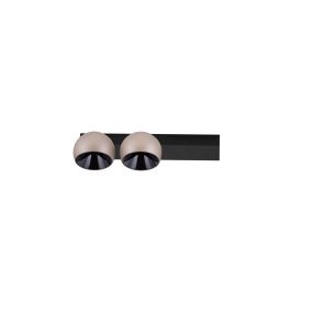 Nova Luce Lusa - wandleuchte - 36 x 14 x 10 cm - 21W dimmbar LED inkl. - Mokka Kaffee und schwarz