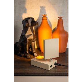 ETH Jake Cube - tischleuchte - 8 x 15 cm - 3-stufig dimmbar - 10W LED inkl. - sand