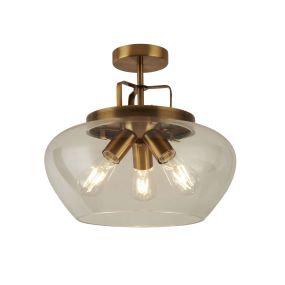 Searchlight Boule - Deckenleuchte - Ø 40 x 36 cm - Bronze