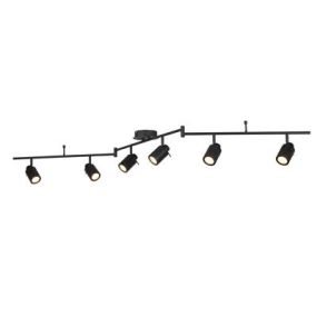 Searchlight Samson - Aufbaustrahler 6L - 180 x 13 x 19,5 cm - IP44 - schwarz