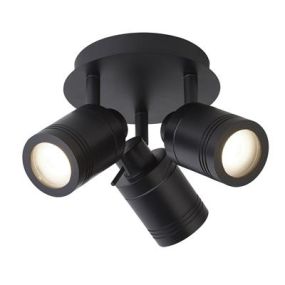 Searchlight Samson - Aufbaustrahler 3L - Ø 28 x 16 cm - IP44 - schwarz