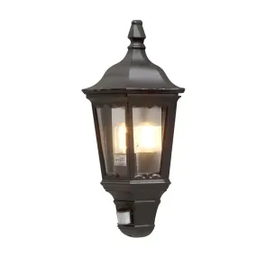Konstsmide Firenze – außenwandleuchte mit sensor – 25 x 16 x 49,5 cm – IP43 – matt schwarz