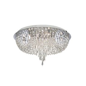 Searchlight Orion - Deckenleuchte - Ø 50 x 31,5 cm - 10 x 14W Halogen inkl. - Chrom