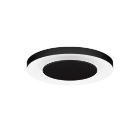Nova Luce Pada - Deckenleuchte - Ø 60 x 5 cm - 37W dimmbar LED inkl. - Sand schwarz und Weiß