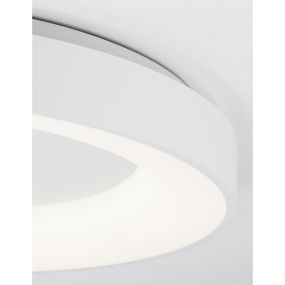 Nova Luce Rando Thin - Deckenleuchte - Ø 60 x 9 cm - 50W dimmbare LED inkl. - sandweiß - warmweiße Lichtfarbe