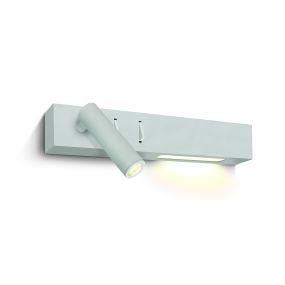 ONE Light Reading Spot - Wandstrahler mit Schalter - 30 x 3,5 x 5 cm - 3W + 6W LED inkl. - weiß