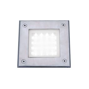 Searchlight LED Outdoor - Bodenstrahler für den Außenbereich - 15 x 15 x 12,4 cm - 1W LED inkl. - IP68 - Edelstahl