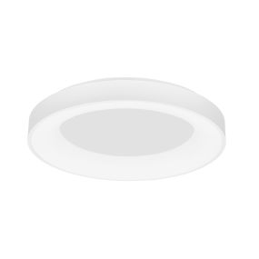 Nova Luce Rando Thin - Deckenleuchte - Ø 60 x 9 cm - 50W dimmbare LED inkl - sandweiß - weiße Lichtfarbe