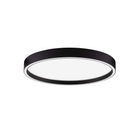 Nova Luce Istos - Deckenleuchte - Ø 50 x 5 cm - 38W dimmbar LED inkl. - Sand schwarz