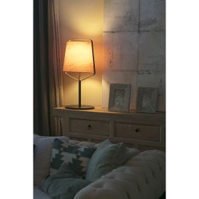 Faro Stood - Tischleuchte - Ø 32 x 71 cm - schwarz und braun