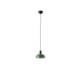 Faro Tatawin S - Pendelleuchte - Ø 18,4 x 208,1 cm - schwarz satiniert und grün glänzend