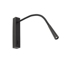 Faro Flin - Wandleuchte mit Schalter - 35,6 x 3,5 x 27,3 cm - 3W LED inkl. - mattschwarz