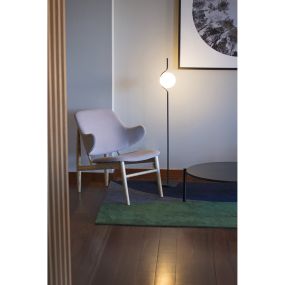 Faro Le Vita - Stehleuchte - 118 cm - 6W dimmbare LED inkl - mattschwarz und opal