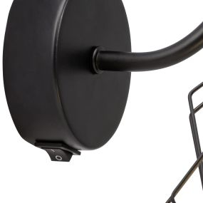 Brilliant Noris - Wandleuchte mit Schalter - 19,5 x 28 x 23,5 cm - schwarz