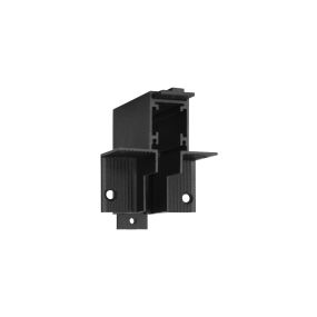 Nova Luce Ultra Slim - rahmenlose versenkte Magnetschiene mit 1 cm tiefen Flügeln - vertikaler 90-Grad-Verbinder - 4,6 x 4,6 cm - schwarz