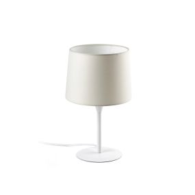 Faro Conga - Tischleuchte - Ø 21,5 x 44,5 cm - weiß und beige