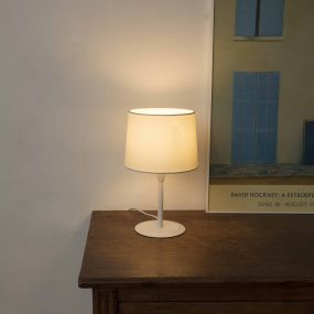 Faro Conga - Tischleuchte - Ø 21,5 x 44,5 cm - weiß und beige