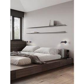Nova Luce Noima - wandleuchte - 28,5 x 10 x 8,5 cm - 9W LED inkl. - Sand Schwarz