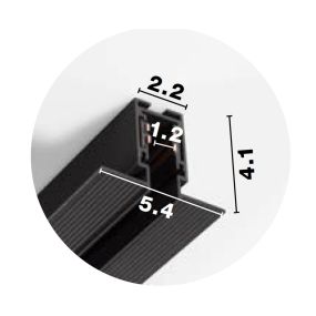 Nova Luce Ultra Slim - rahmenlose versenkte Magnetschiene - 100 cm - schwarz