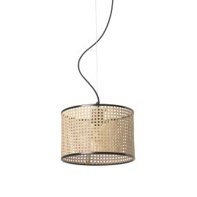 Faro Mambo - Hängeleuchte - Ø 32 x 21 cm - hellbraun und schwarz
