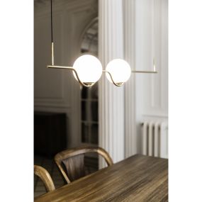 Faro Le Vita - Pendelleuchte - 103 x 8 x 18 cm - 13W LED inkl. - Gold glänzend