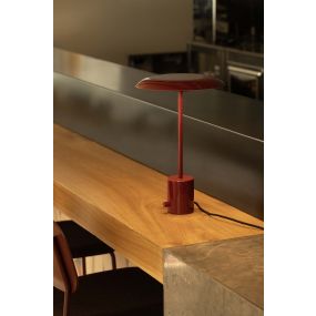 Faro Hoshi - Tischleuchte - Ø 26 x 40 cm - 12W dimmbare LED inkl - Granat glänzend