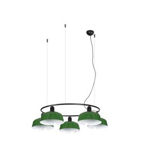 Faro Tatawin M - Hängeleuchte - Ø 96,6 x 100 x 210 cm - schwarz satiniert und grün glänzend