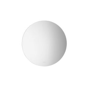 Nova Luce Dab - Spiegel mit Beleuchtung - Ø 80 x 3 cm - 42W LED inkl. - IP44 - silber