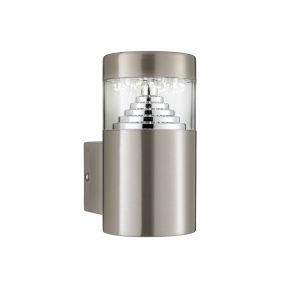 Searchlight Brooklyn - Außenwandleuchte - 8 x 14 cm - 1.8W LED inkl. - IP44 - Edelstahl