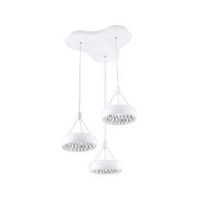 Nova Luce Lumi - Hängeleuchte - Ø 45 x 120 cm - 36W LED inkl. - matt weiß