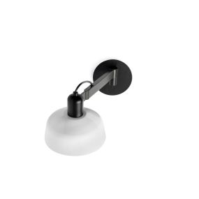Faro Tatawin - Wandleuchte - Ø 18,4 x 38 x 15 cm - schwarz satiniert und weiß glänzend