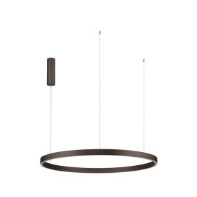 Nova Luce Elowen - Pendelleuchte - Ø 98 x 150 cm - 106W dimmbare LED inkl - gebürstetes Kaffeebraun