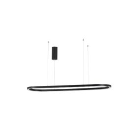 Nova Luce Cuppe - Pendelleuchte - 120 x 35 x 200 cm - 58W dimmbare LED inkl - schwarz
