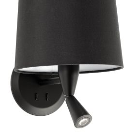 Faro Conga - Wandleuchte - 21,5 x 19 x 17,3 cm - 3W LED inkl. - mattschwarz