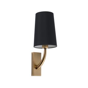 Faro Rem - Wandleuchte - 16,5 x 21 x 47 cm - schwarz und altgold