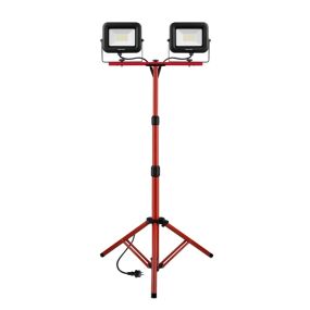 Century Italia Rework - Searchlight auf Stativ - 68 x 160 cm - 2 x 50W LED inkl. - IP65 - 4000K - schwarz und rot