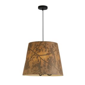 Searchlight Isla - Hängeleuchte - Ø 45 x 150 cm - braun und schwarz