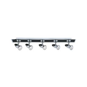 Searchlight Comet - Aufbaustrahler 5L - 80 x 9 x 12 cm - schwarz und chrom